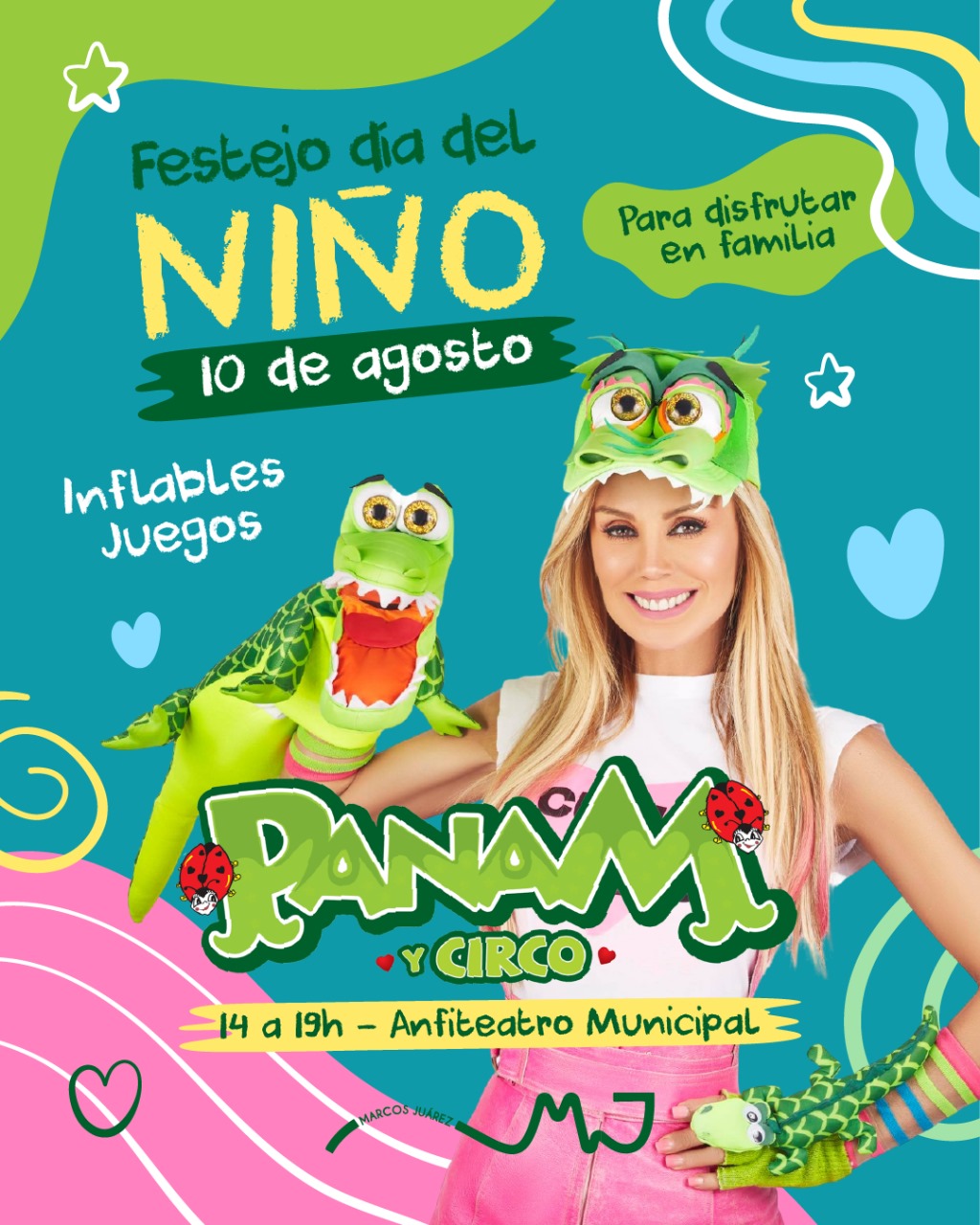 Marcos Juárez se prepara para un Día del Niño inolvidable con el show de Panam