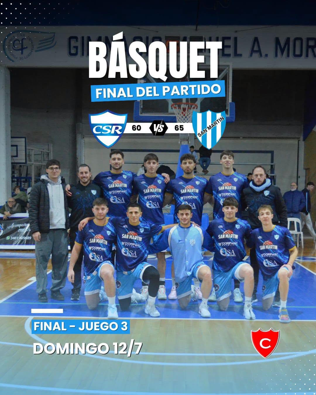San Martín ganó en San Genaro y con la serie 2 a 1 quedó a un paso del titulo