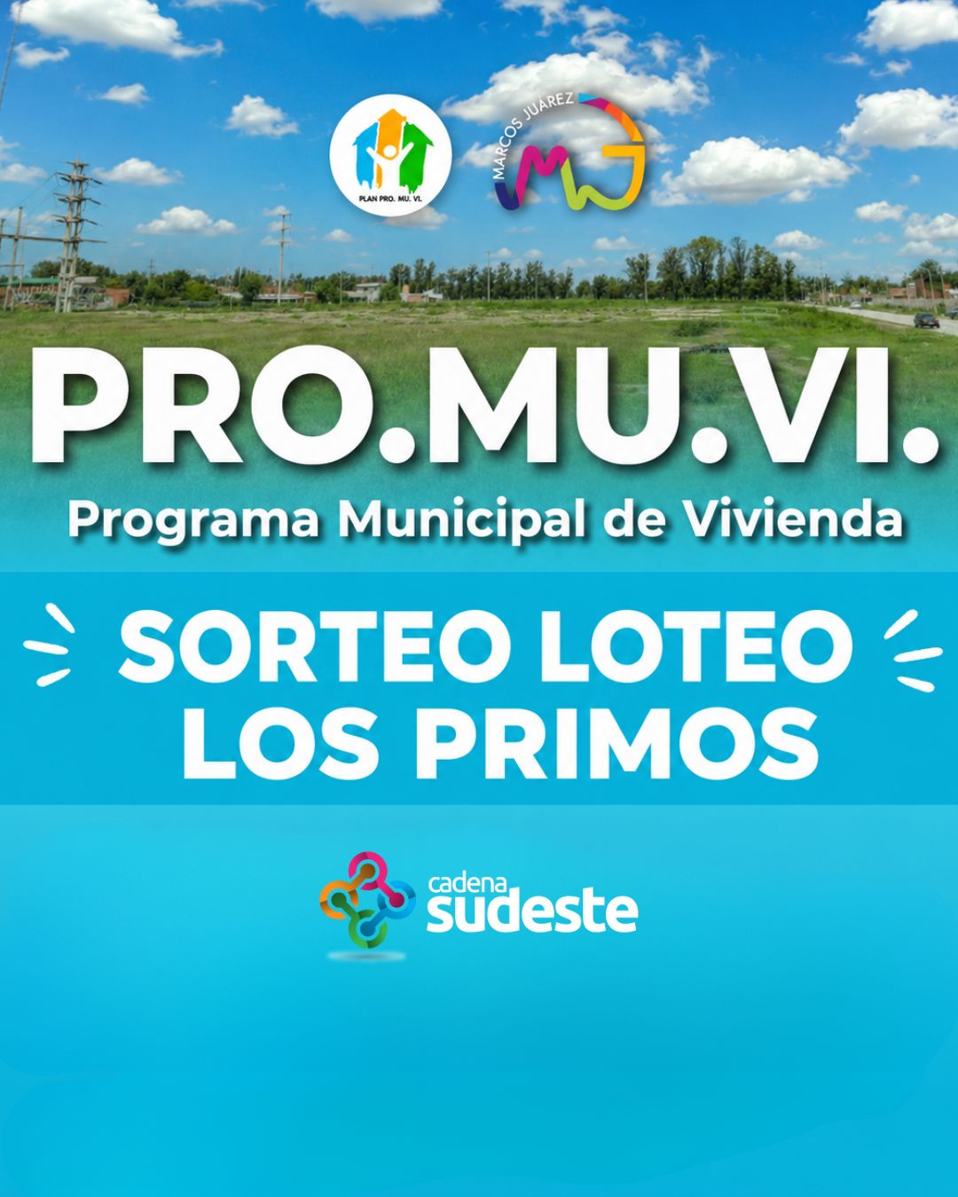Sorteo del loteo "Los Primos": ya se conocen los adjudicatarios